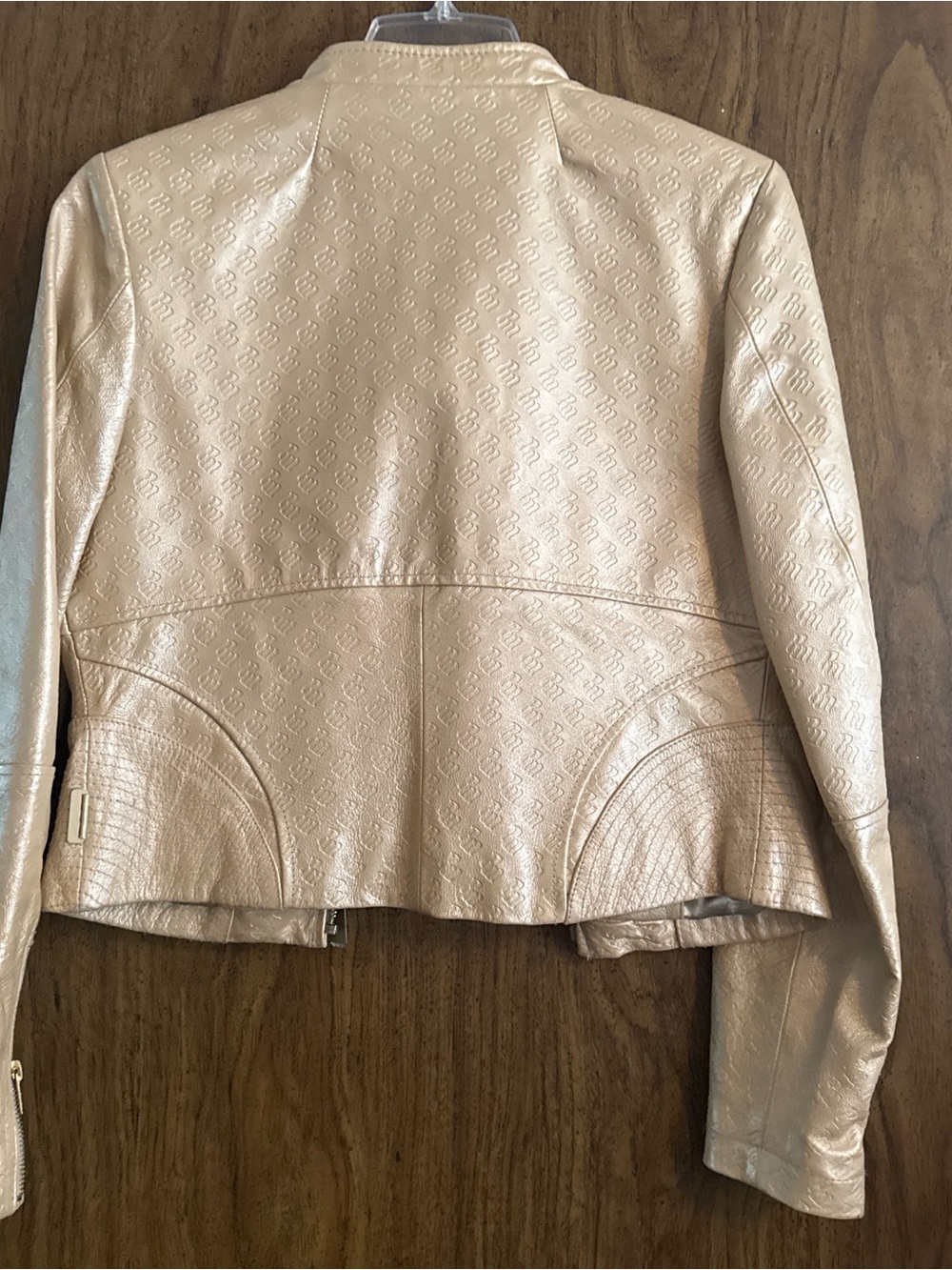 Rocawear Shimmery Gold Vintage Leather Jacket - Picture 2 of 16